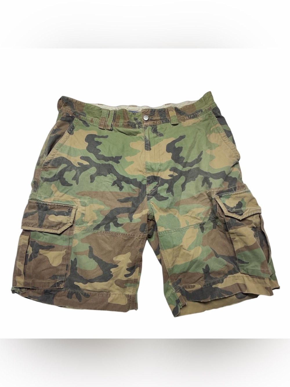 Polo Ralph Lauren Camo Cargo Shorts Mens Size 36 Green Relaxed Fit
